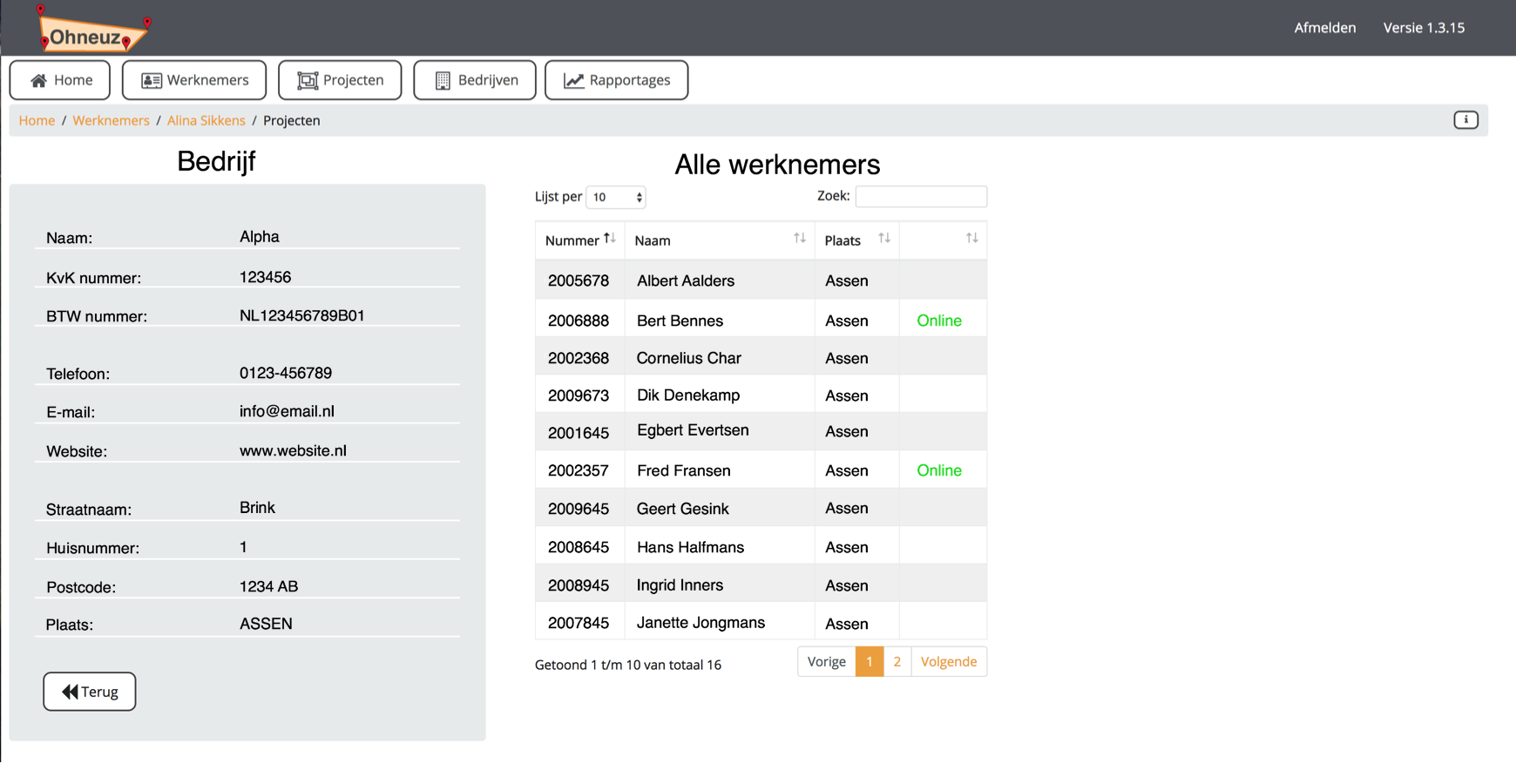 Screenshot Bedrijven 2