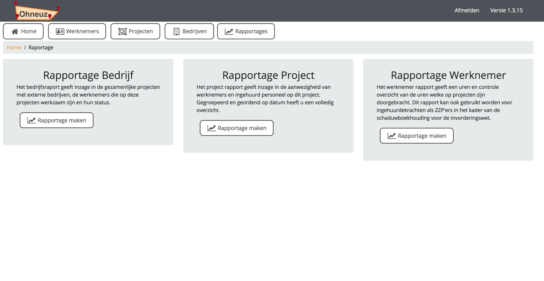 Screenshot Rapportages 1
