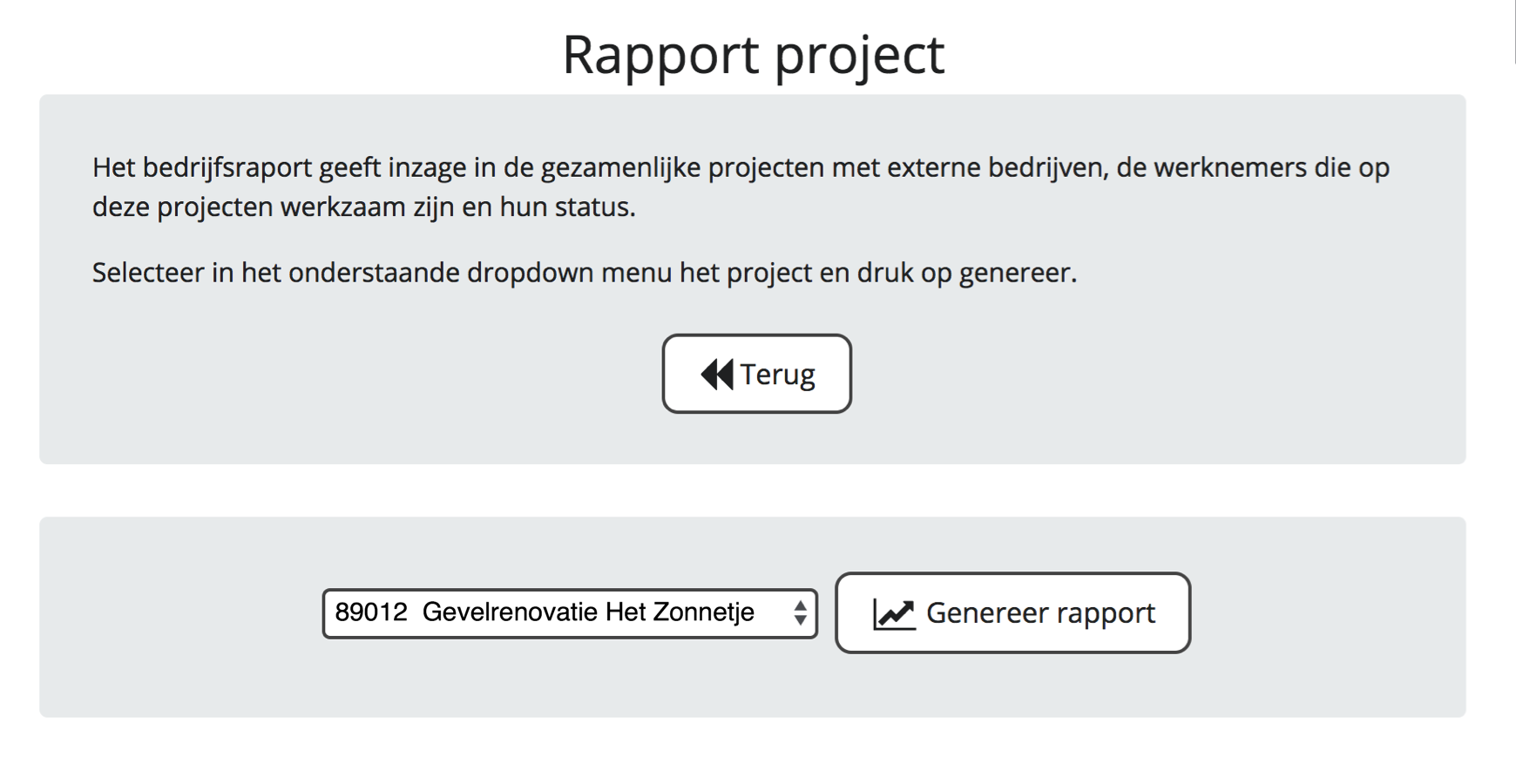 Screenshot Rapportages 2