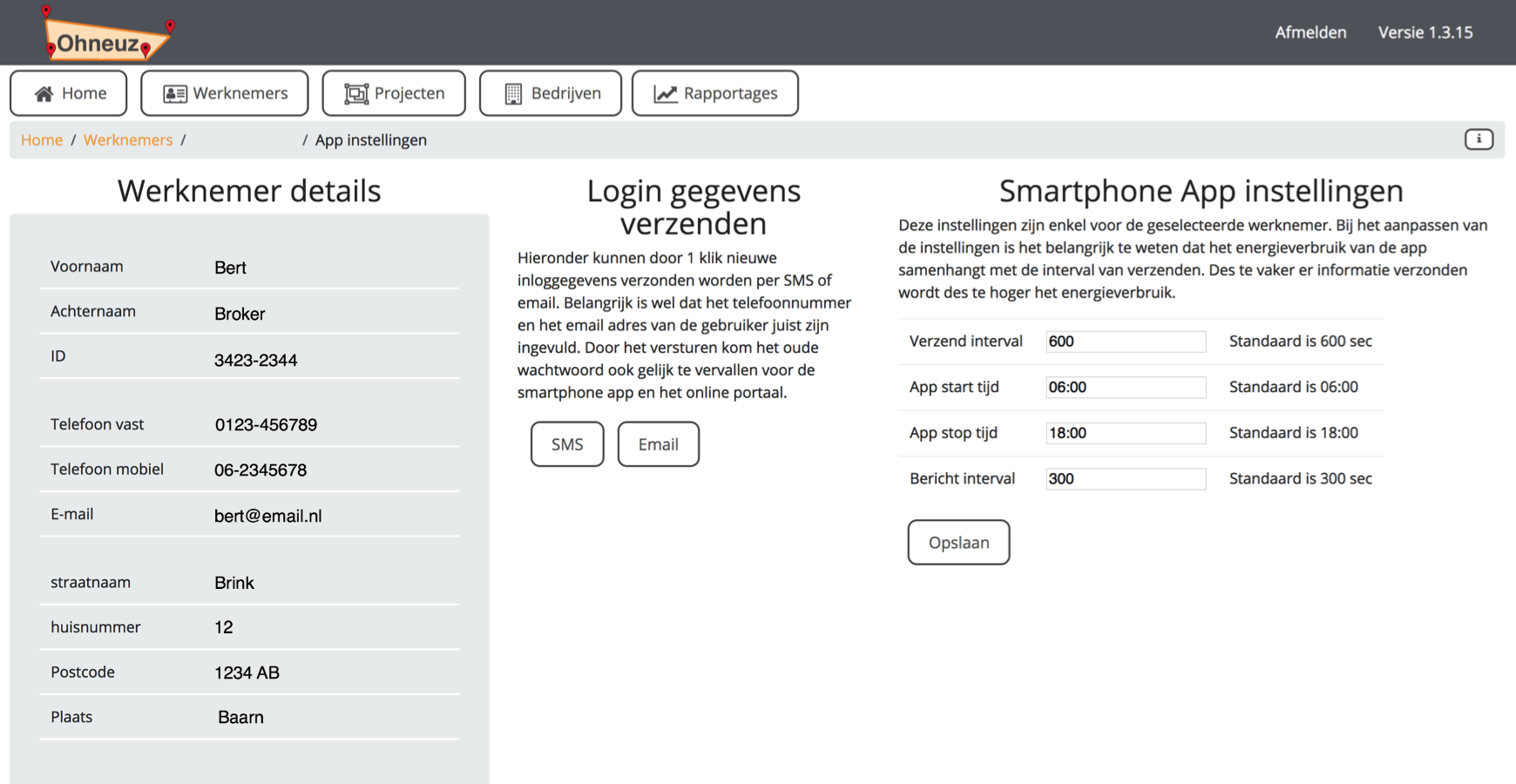 Screenshot Werknemer details 2