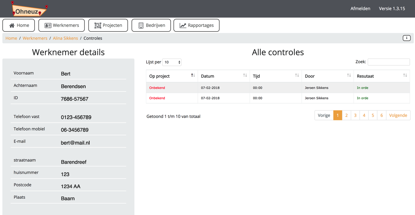 Screenshot Werknemer details 3